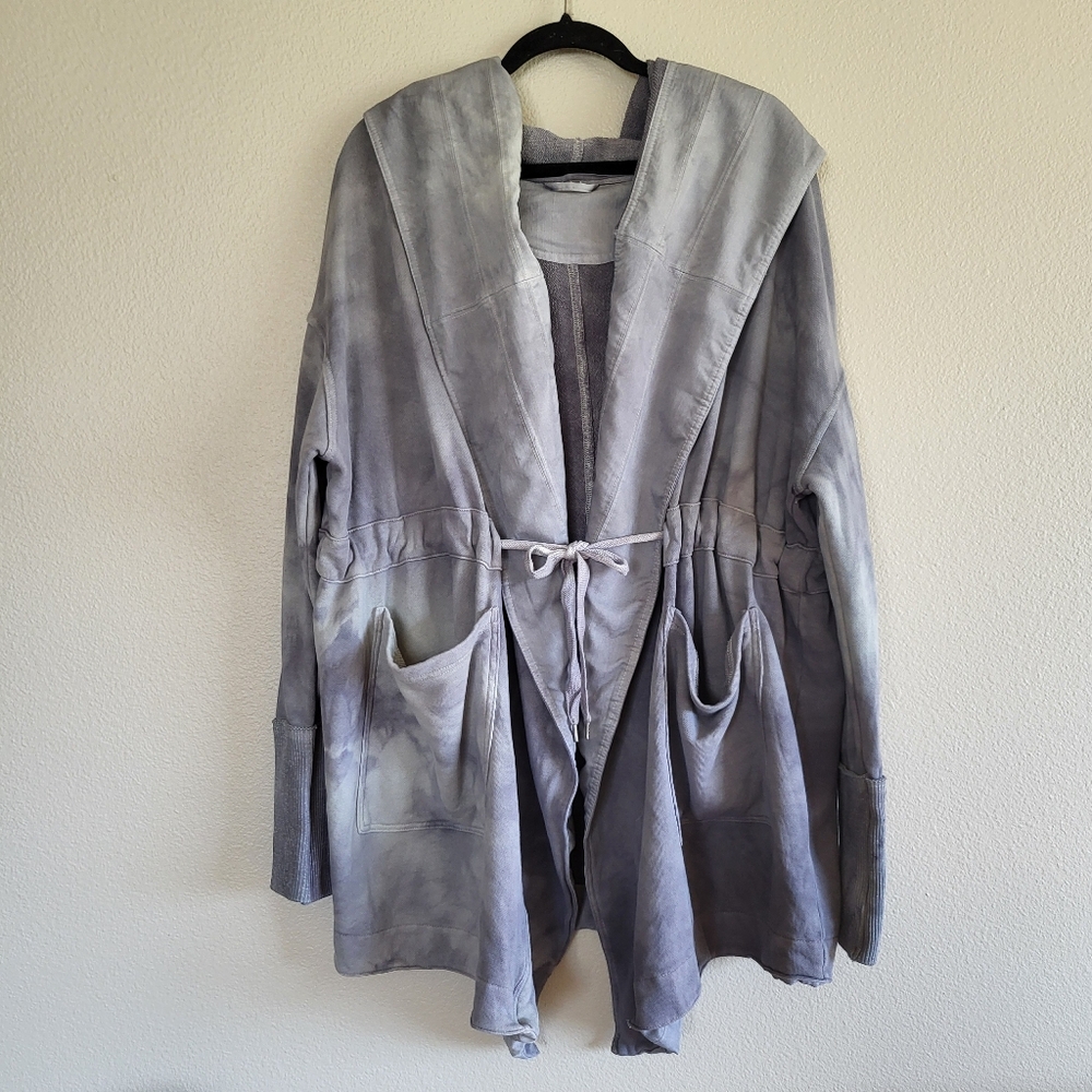 Free People Purple Tie Dye Brentwood Cardigan Jacket L/XL